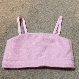 Gymshark Whitney Simmons eyelash knit bandeau pressed petal pink